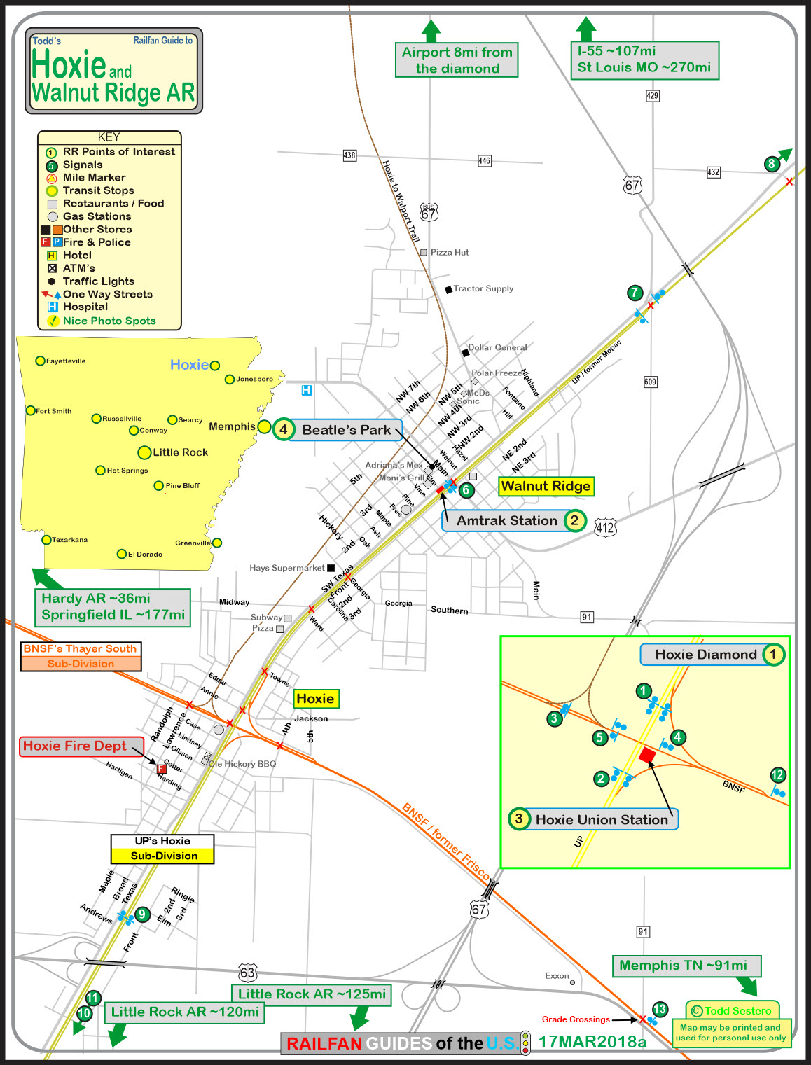 Hoxie AR Railfan Guide