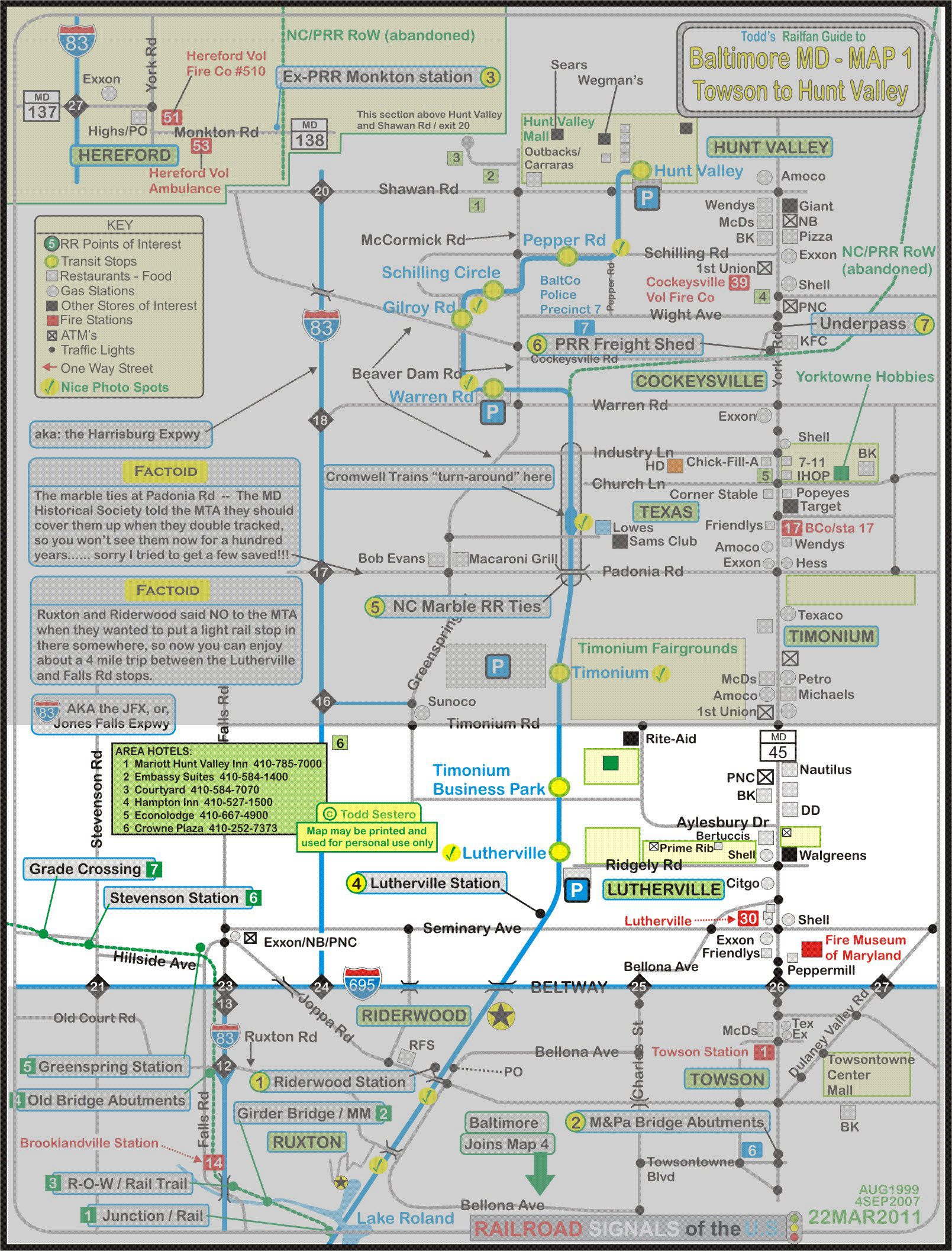 Lutherville MD Railfan Guide