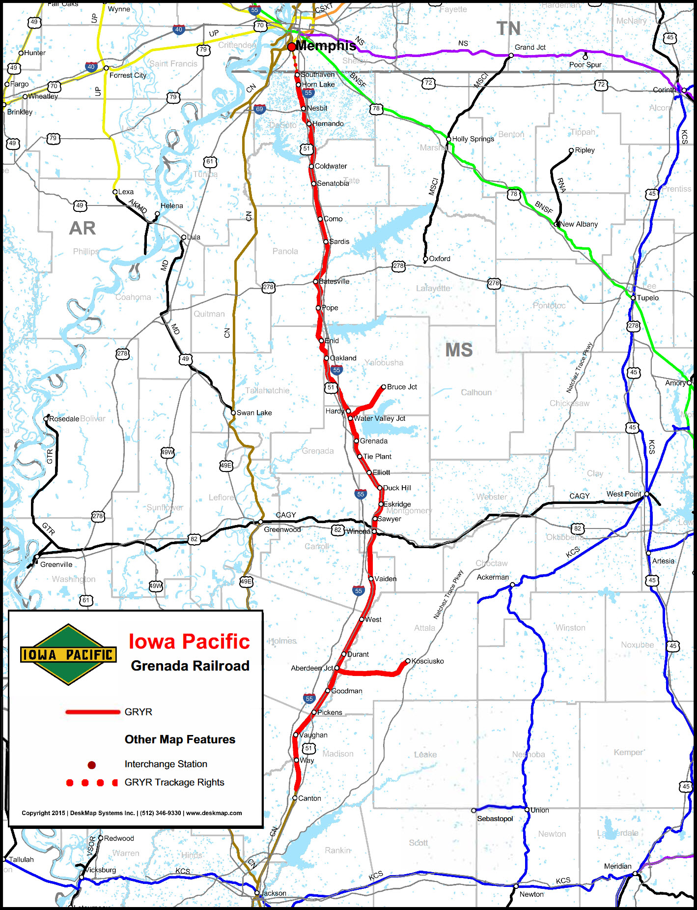 Grenada MS Railfan Guide