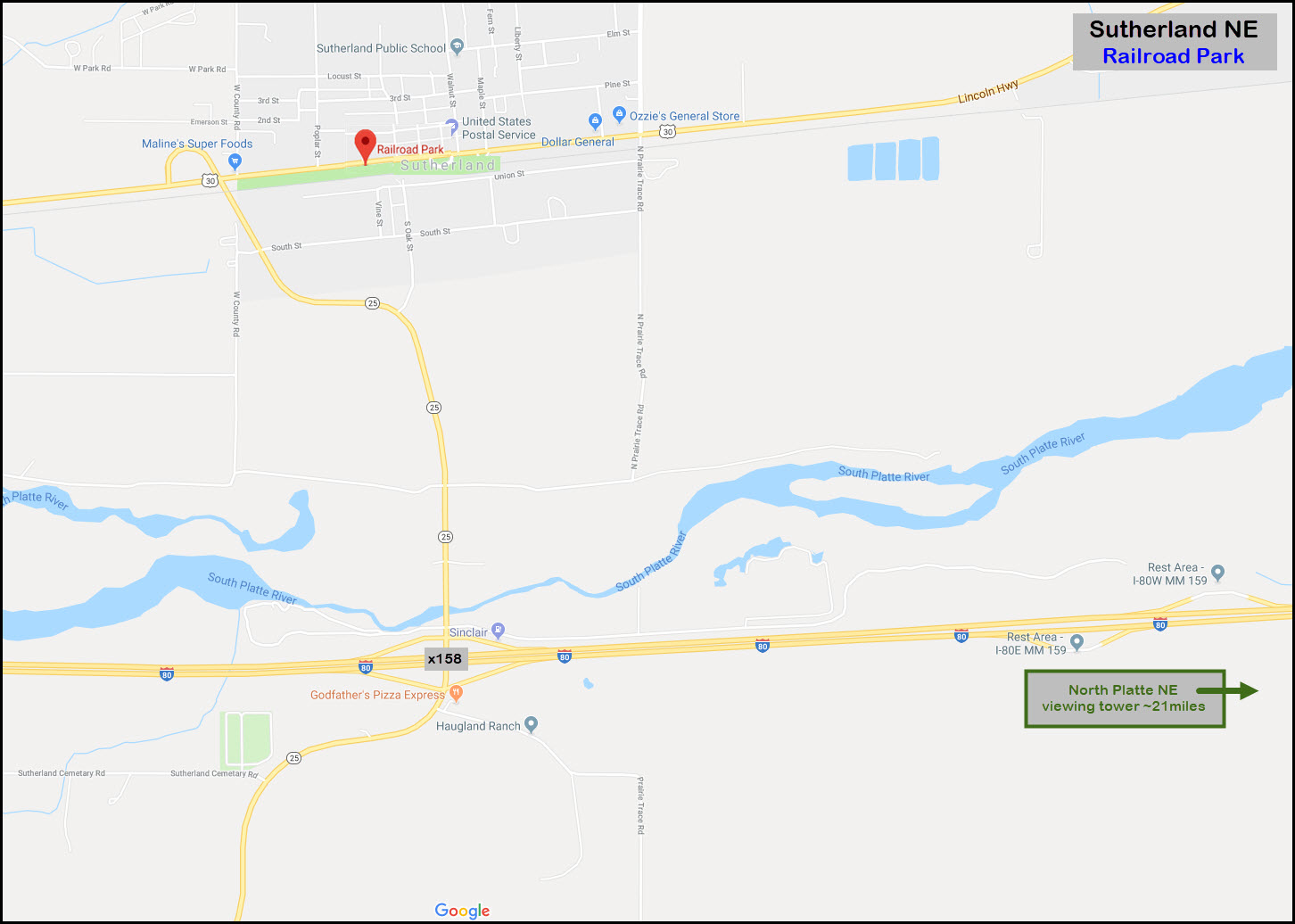 Sutherland NE Railfan Guide