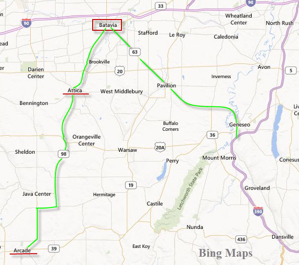 Batavia to Buffalo NY Railfan Chase Guide