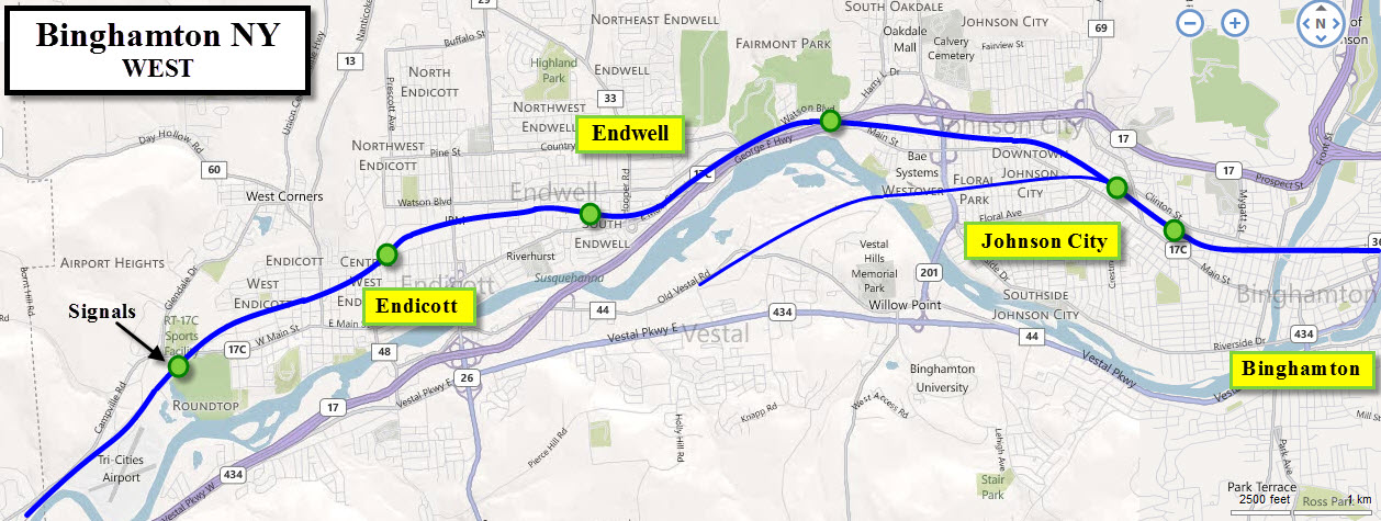 Binghamton NY Railfan Guide - the West Side / Southern Tier