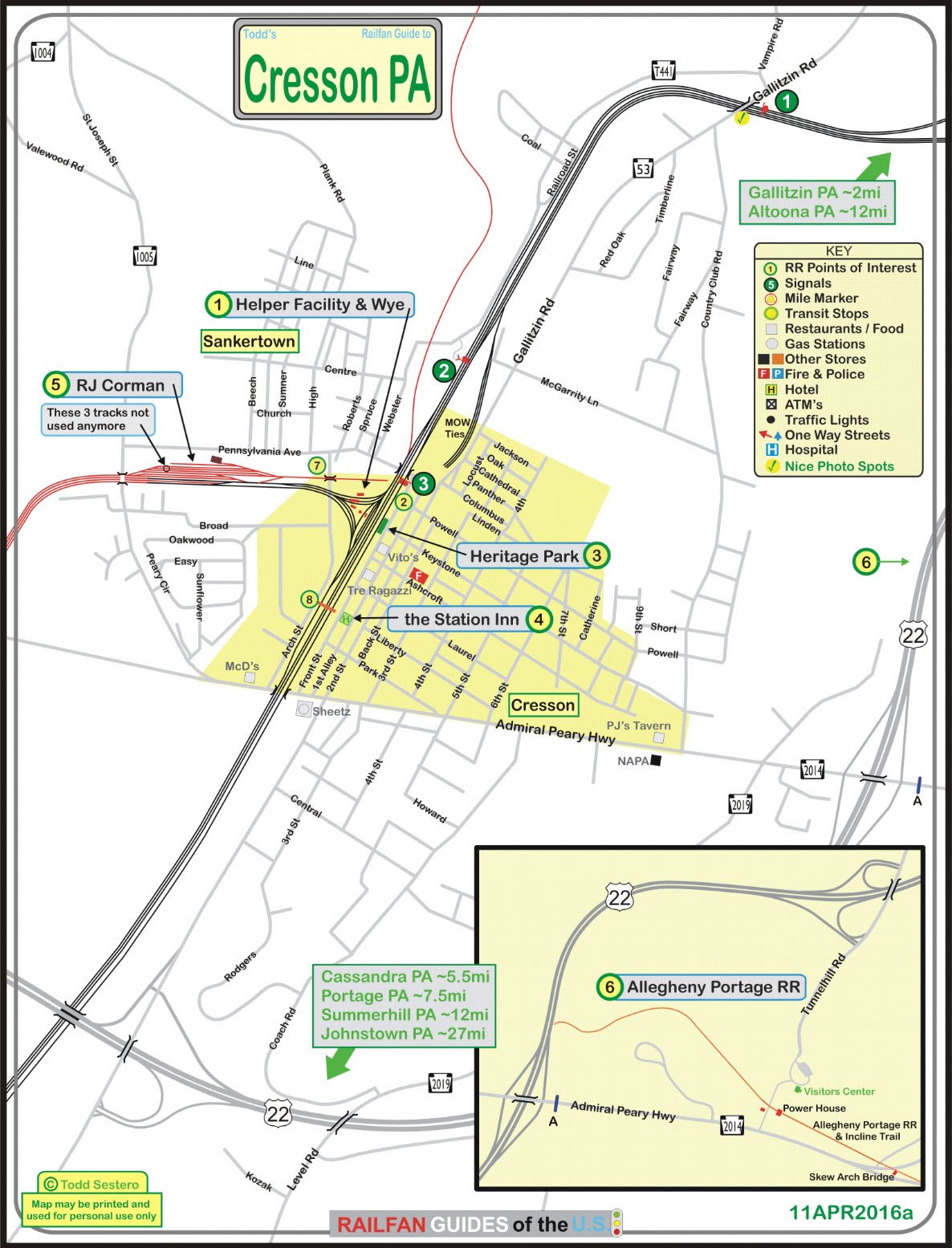 Cresson PA Railfan Guide