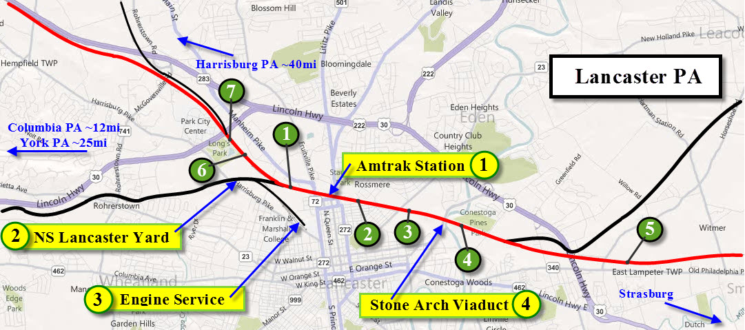 Lancaster PA Railfan Guide