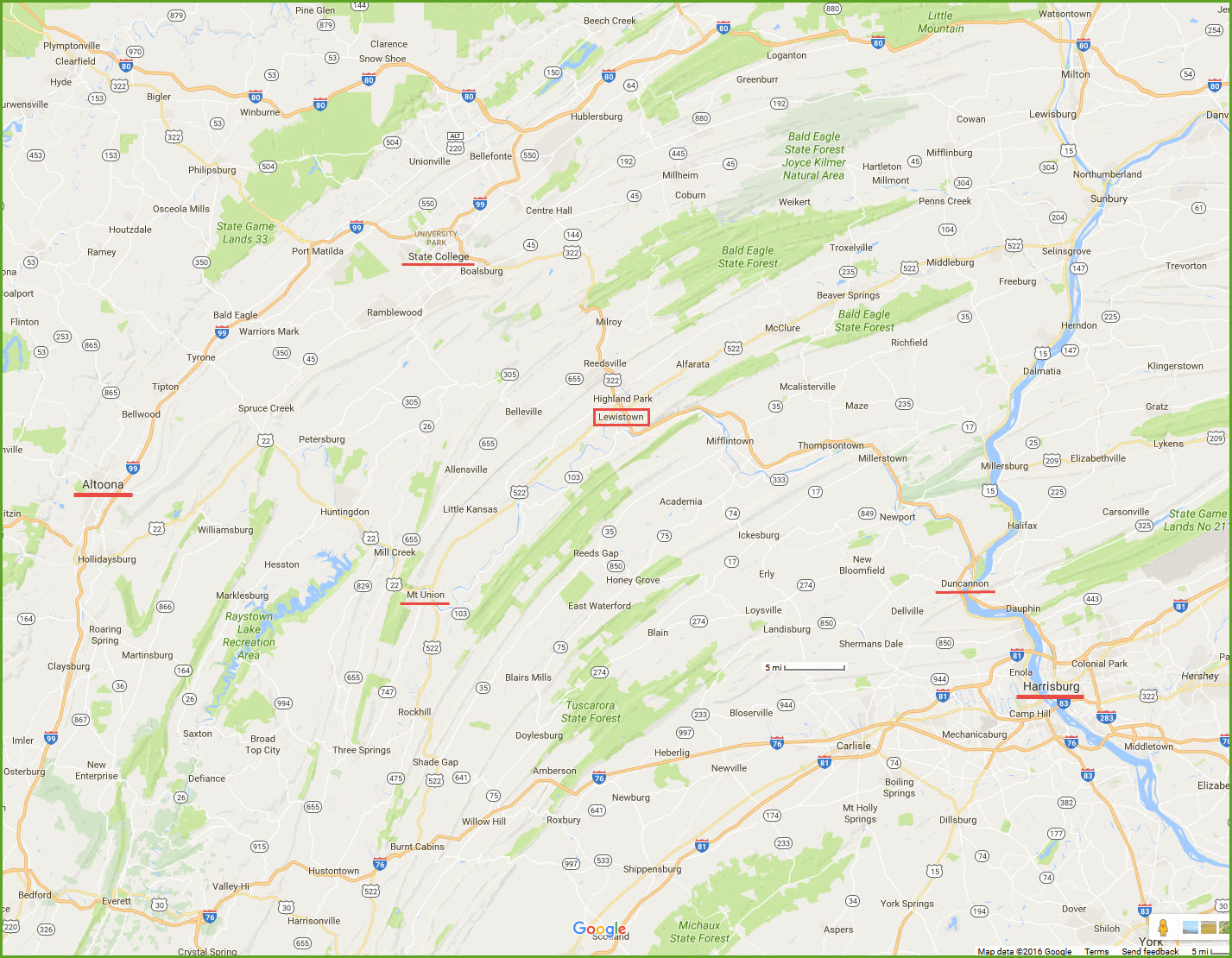 Lewistown PA Railfan Guide