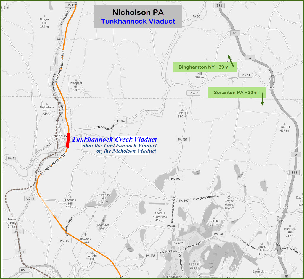Nicholson PA/Tunkhannock Viaduct Railfan Guide