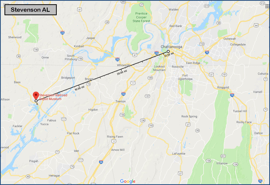 Stevenson AL Railfan Guide