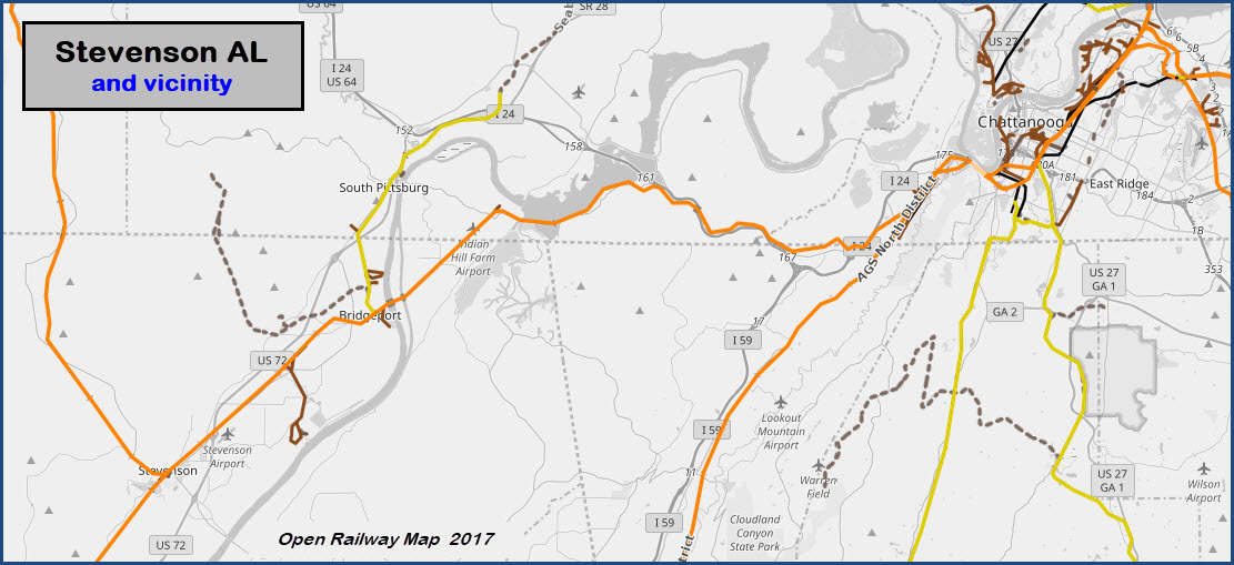 Stevenson AL Railfan Guide