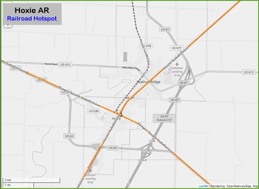 Hoxie AR Railfan Guide