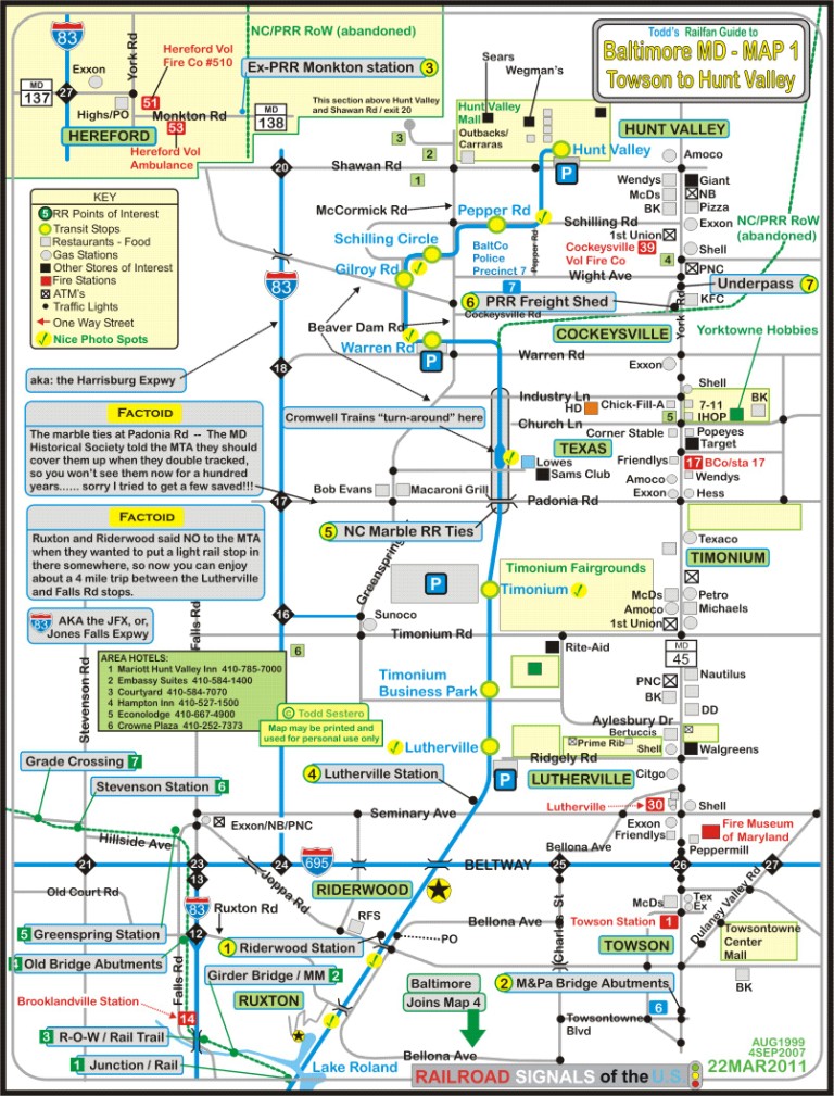 Baltimore Railfan Guide - Ruxton, Riderwood, Lutherville, Timonium 