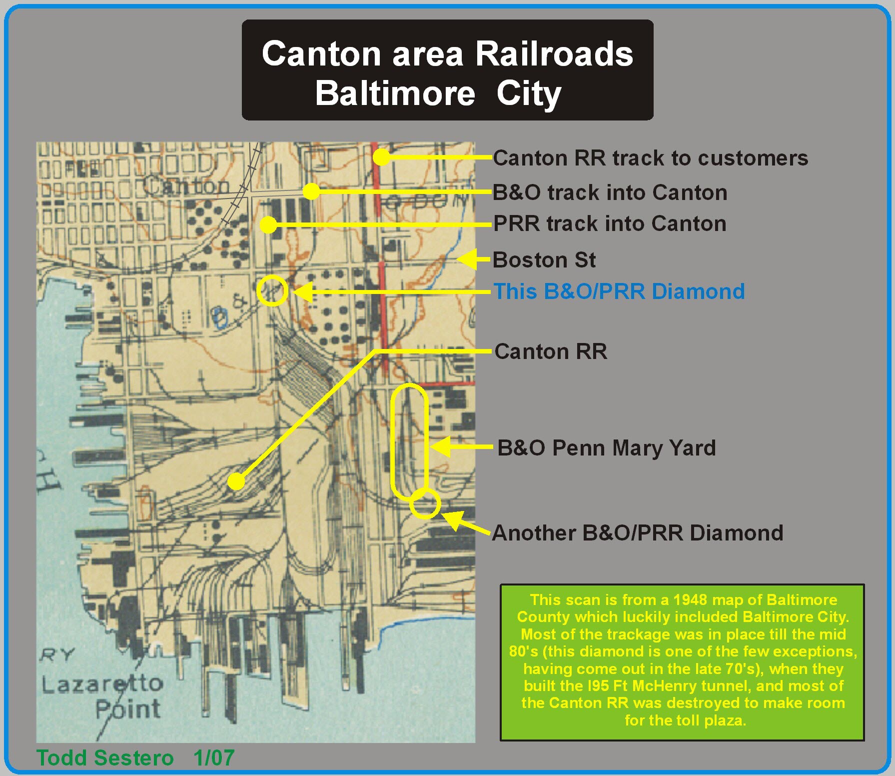 Baltimore Railfan Guide Map 10 East Baltimore