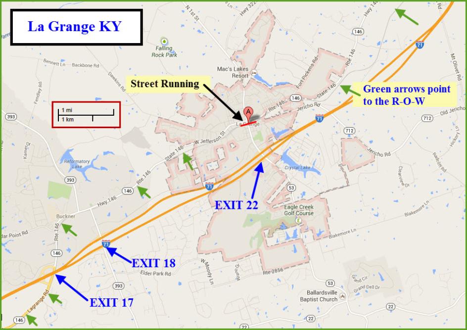 La Grange Ky Map Lagrange, Ky