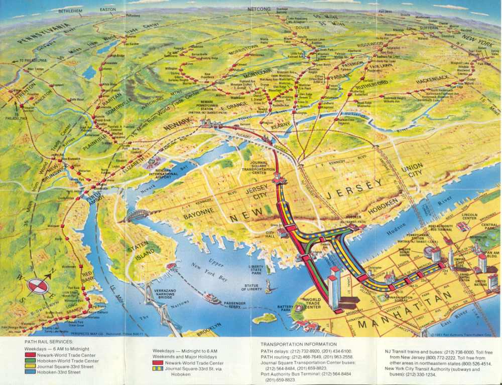 Path Train System Map