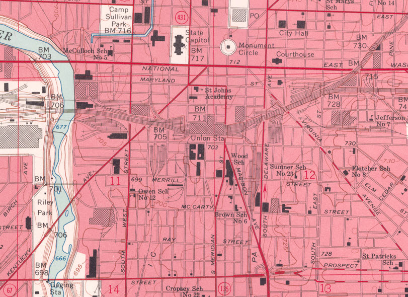 Indianapolis IN Downtown Railfan Guide