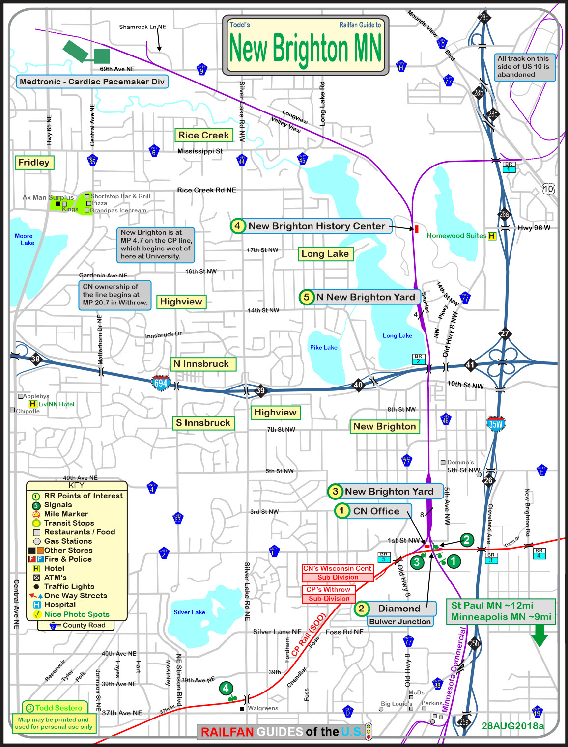 New Brighton Mn Map New Brighton Mn Railfan Guide