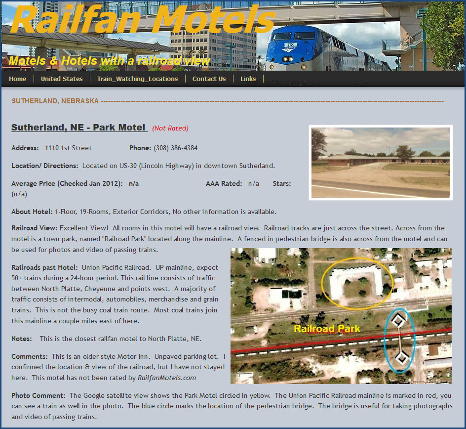 Sutherland NE Railfan Guide