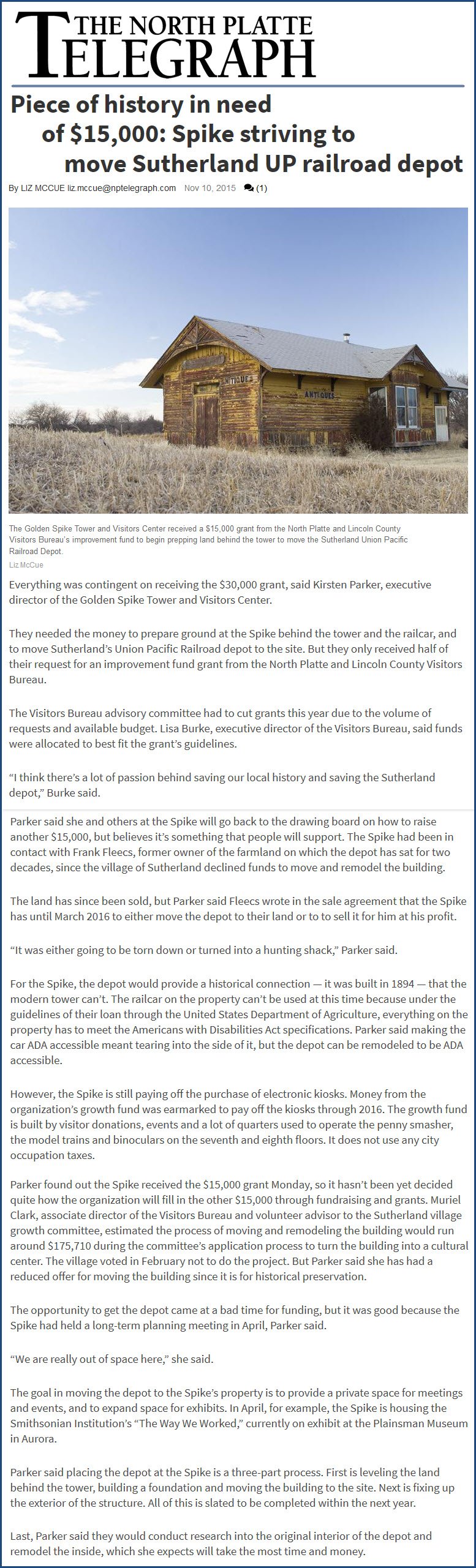 Sutherland NE Railfan Guide