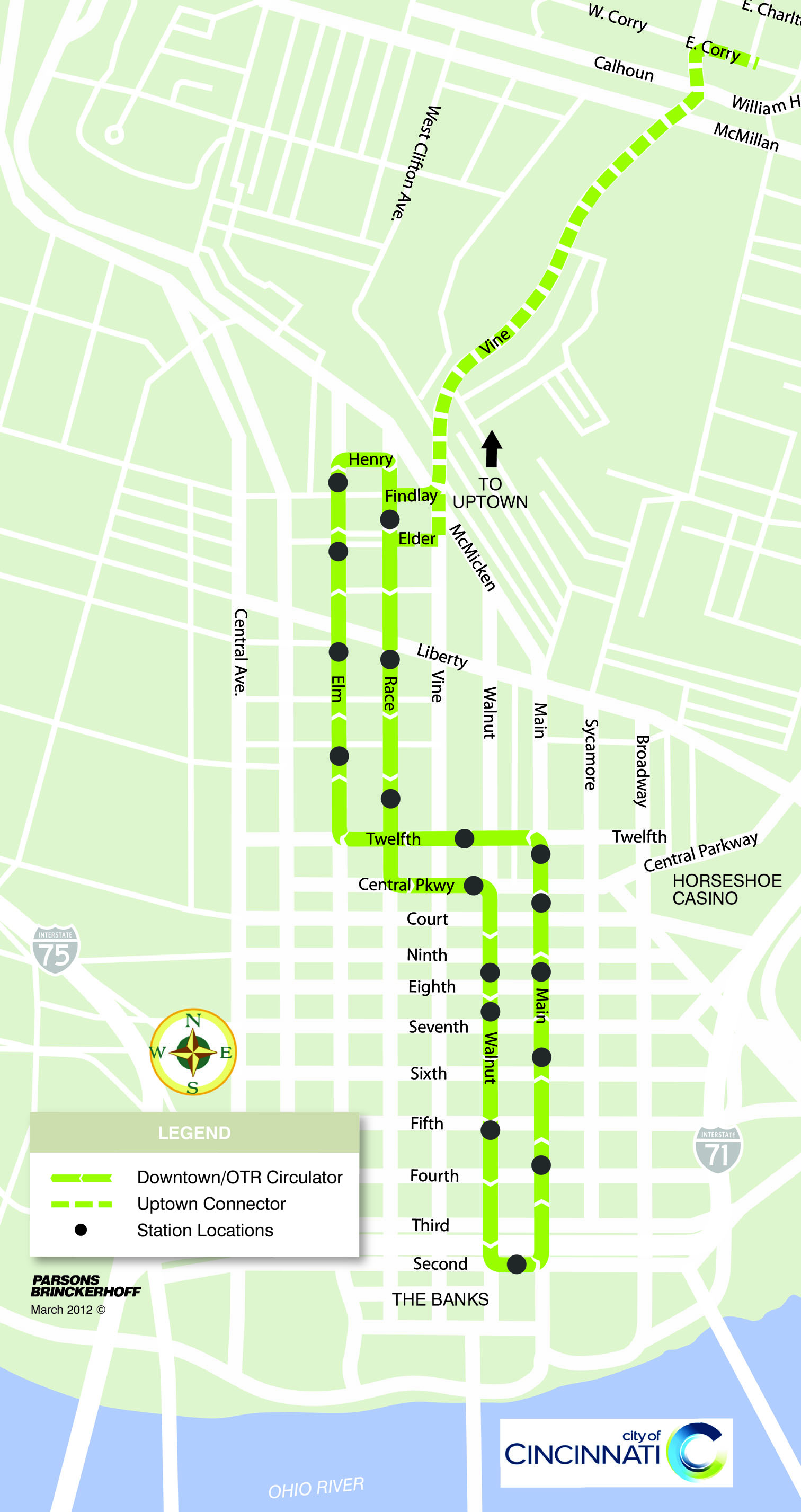 Cincinnati Streetcar Route Map