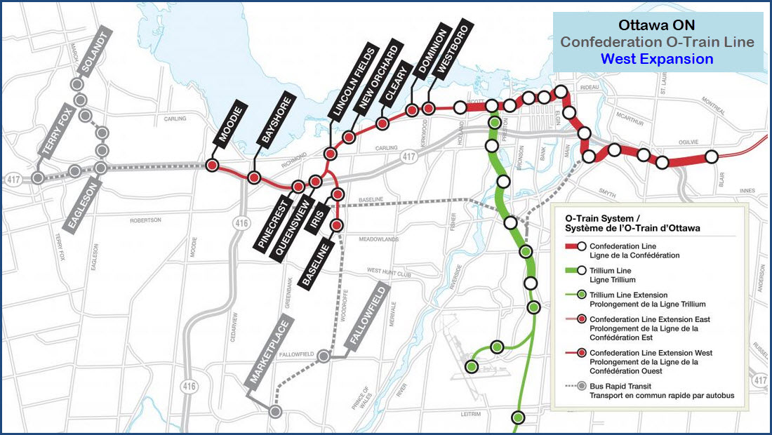 Ottawa's Confederation Light Rail Line Extensions