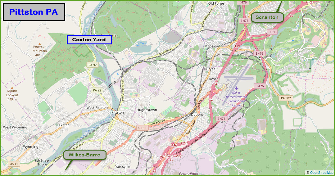 Scranton PA Railfan Guide Pittston PA Area