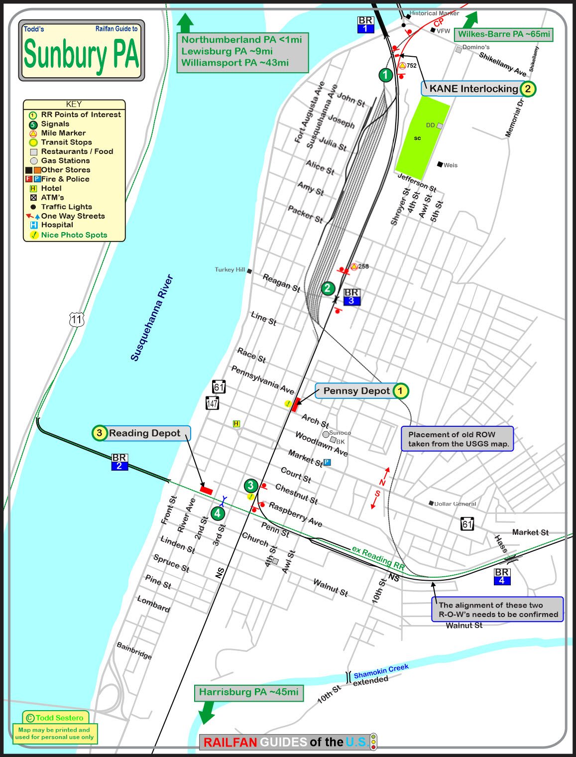 Sunbury Train Line Map Sunbury Pa Railfan Guide