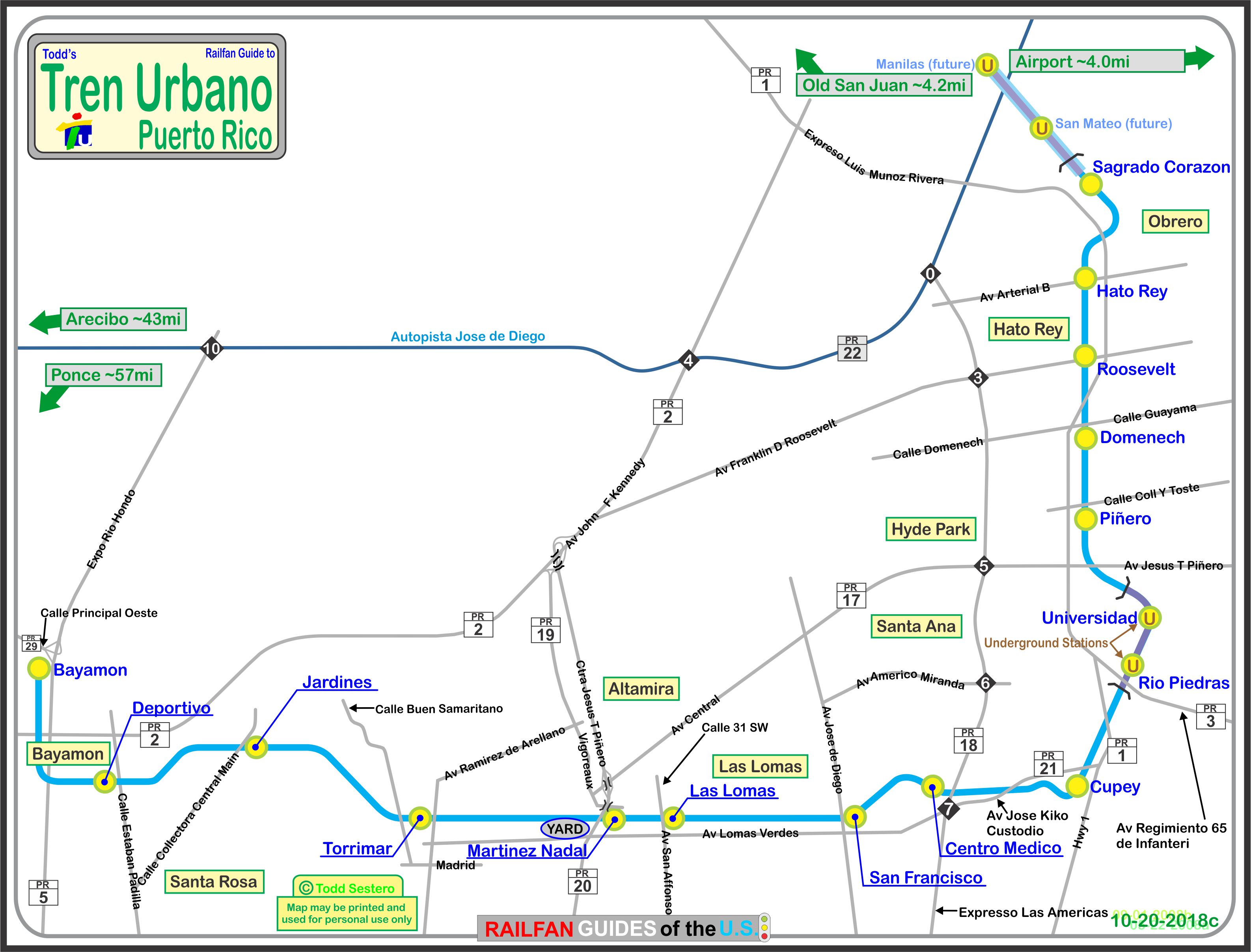 Tren Urbano Puerto Rico Map