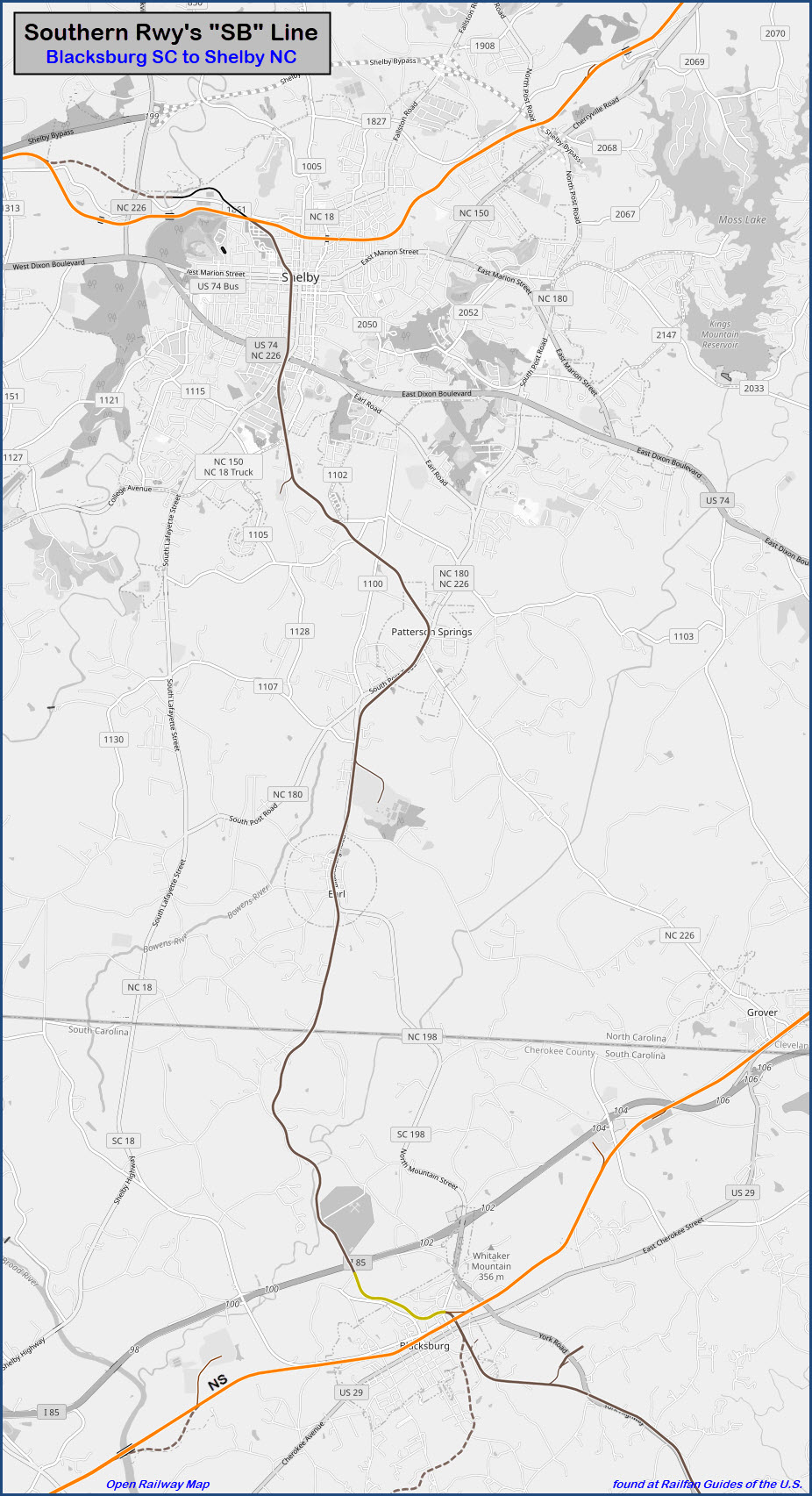 Blacksburg SC Railfan Guide