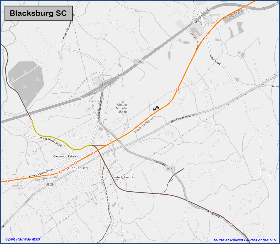 Blacksburg SC Railfan Guide