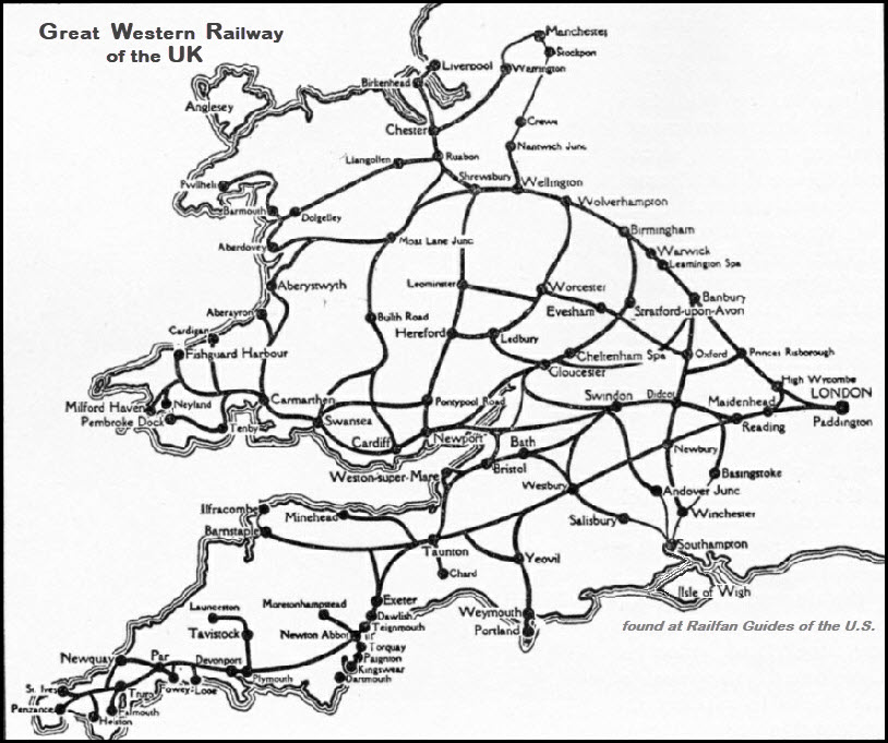 Great Western Railway Route Map EXGRJU