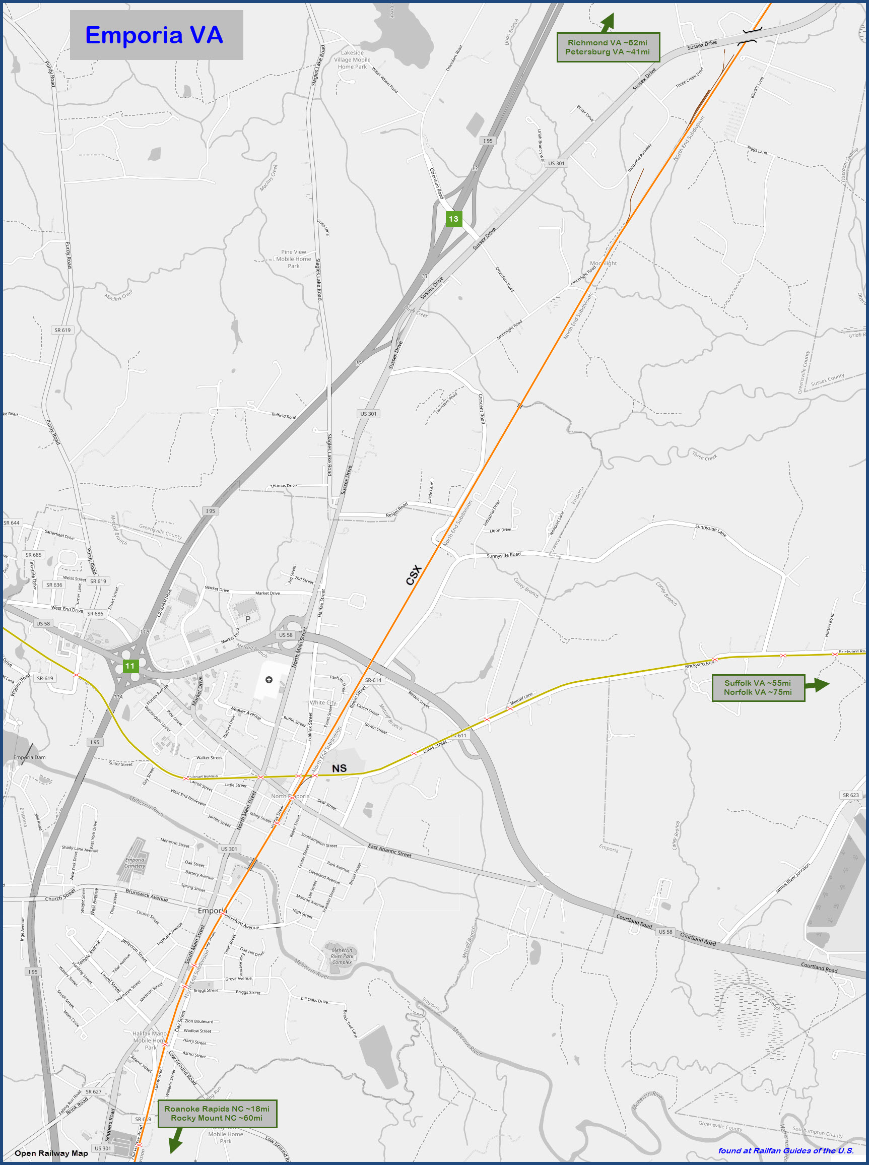 Emporia VA Railfan Guide
