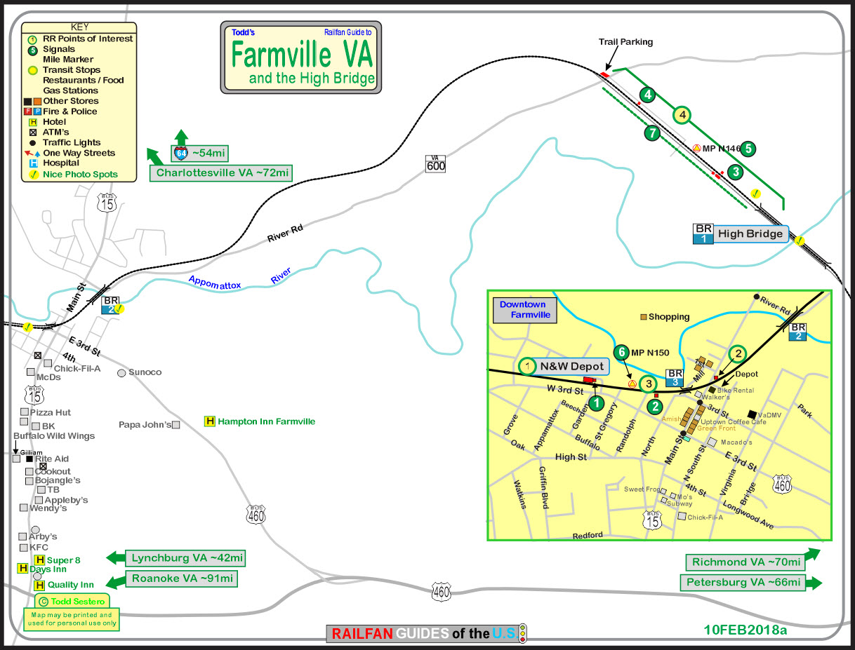 Farmville VA and the Long Bridge Railfan Guide